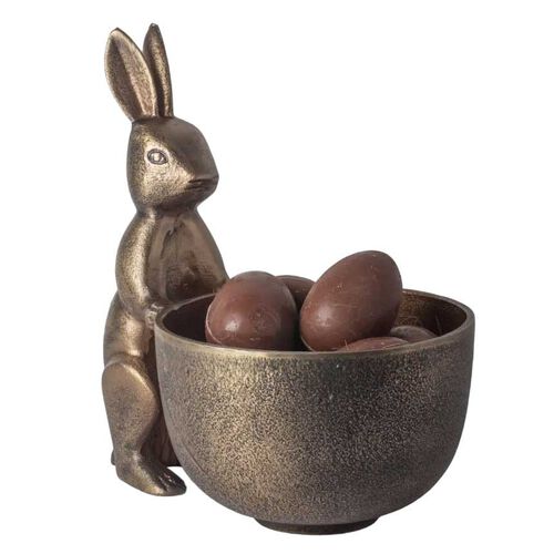 French Country Rabbit Sweets Bowl Sitting